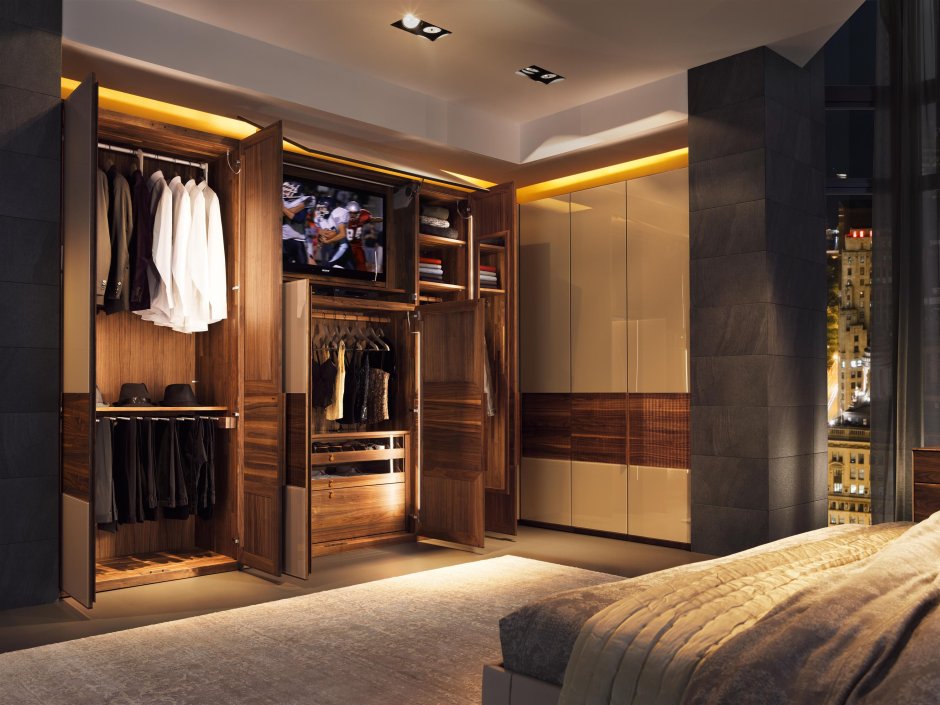 Гардеробные в американском стиле