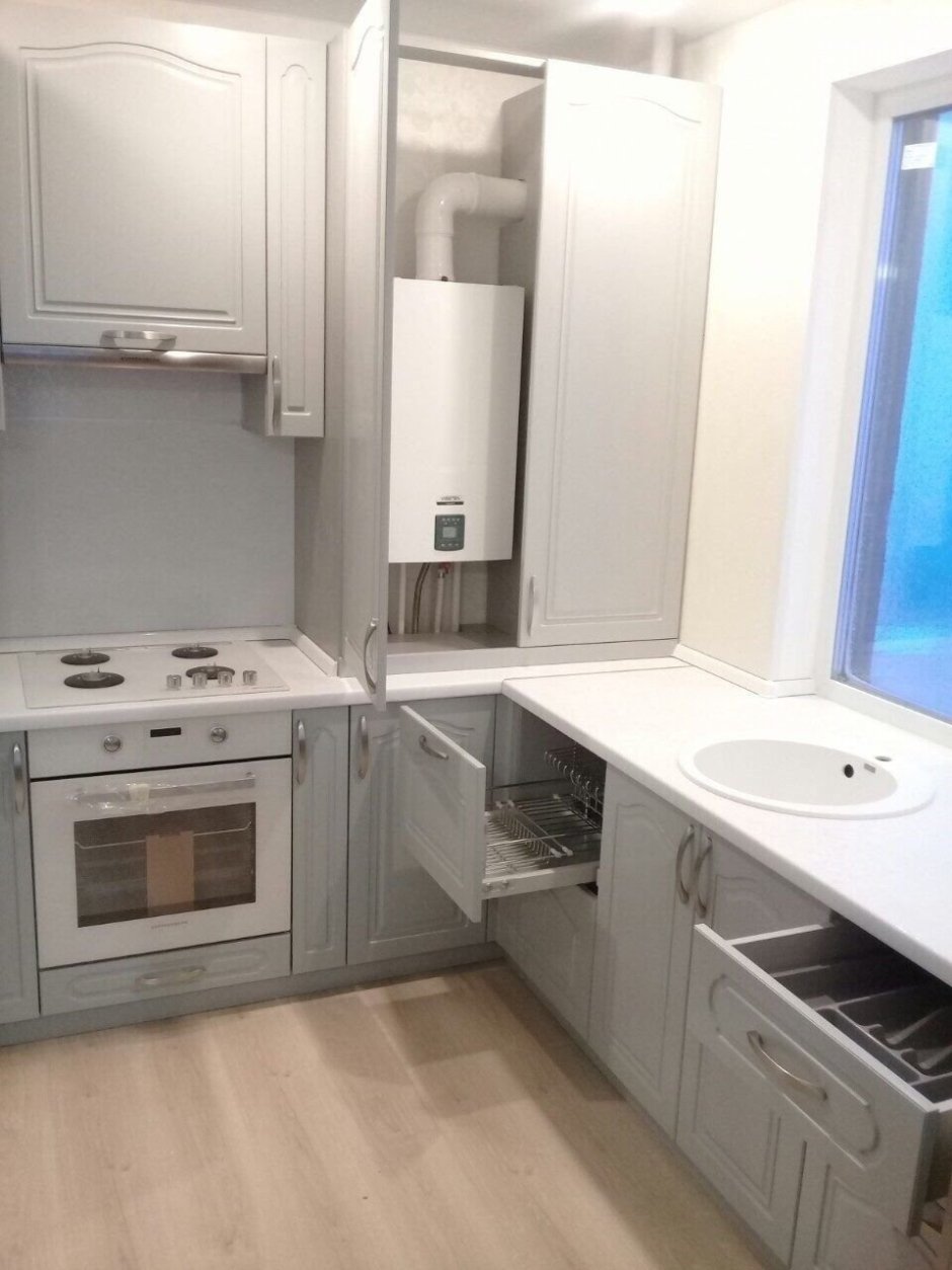 Кухни 5.5 кв.м с холодильником в хрущевке интерьер