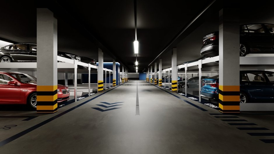 Подземный паркинг ЖК Neva-Neva