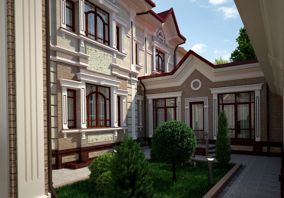 Травертин фасад Узбекистан Андижан