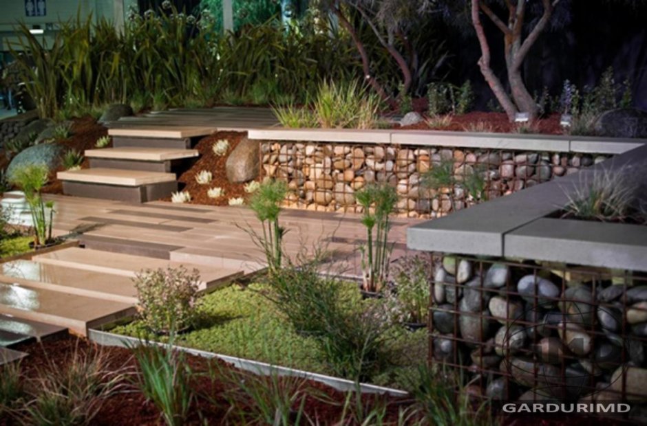 Террасирование склонов габионами