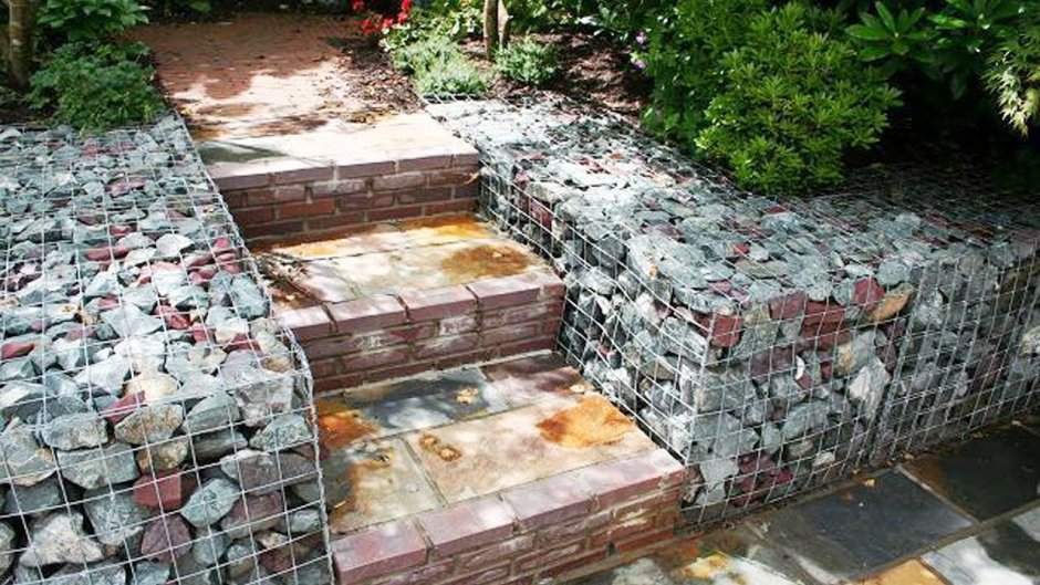 Габионы лестница