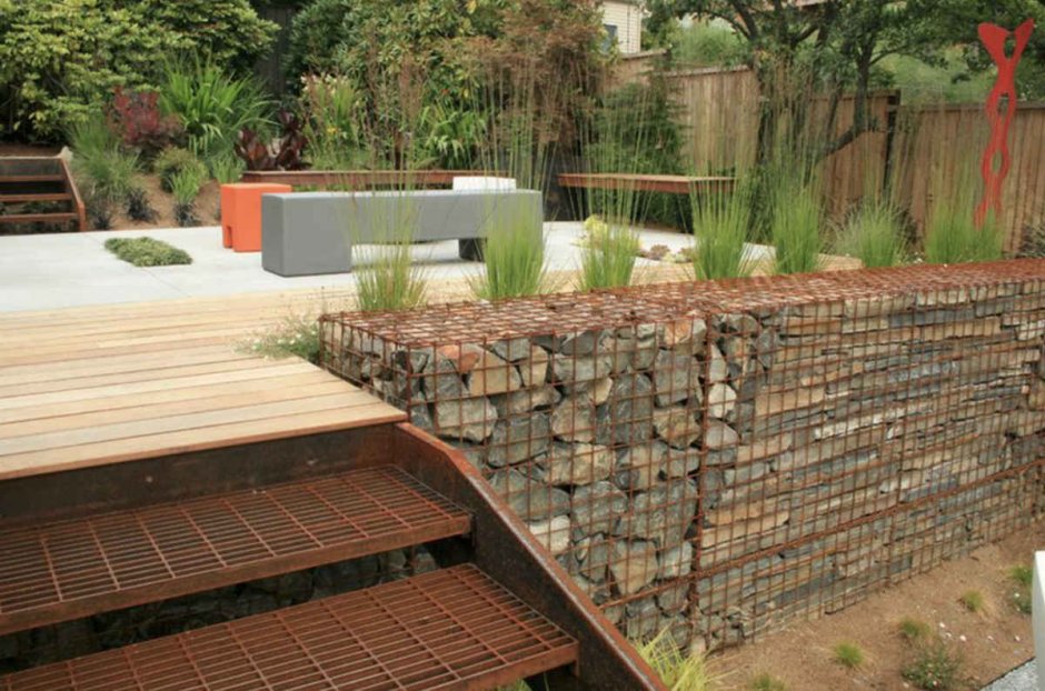 Террасирование склонов габионами