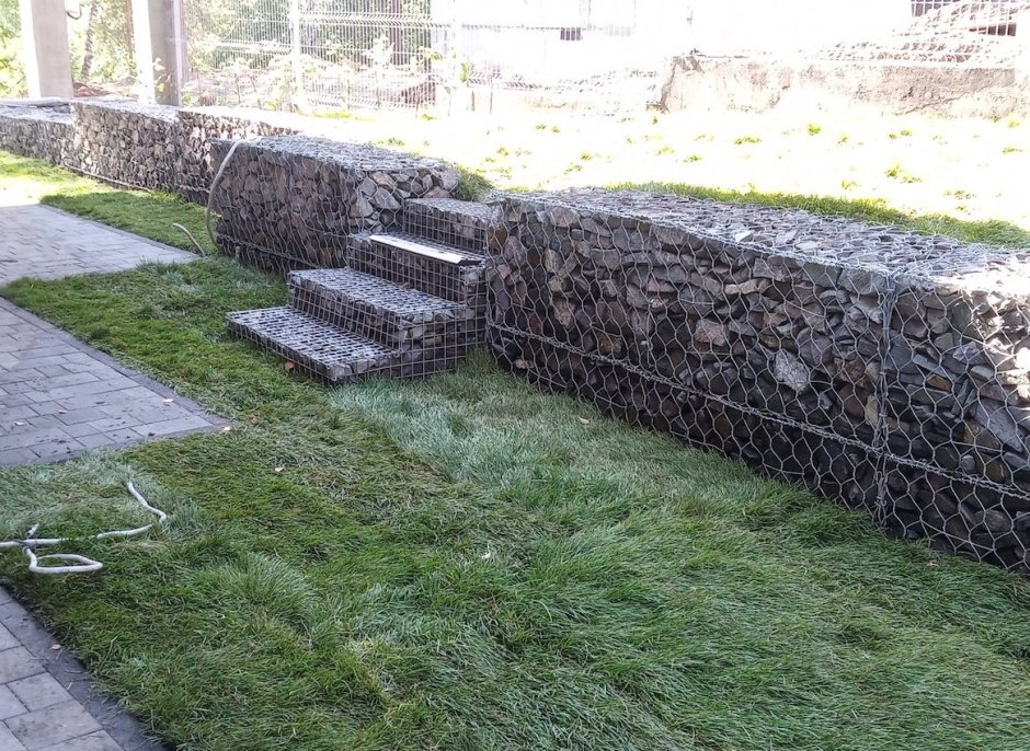 Габион подпорная стена