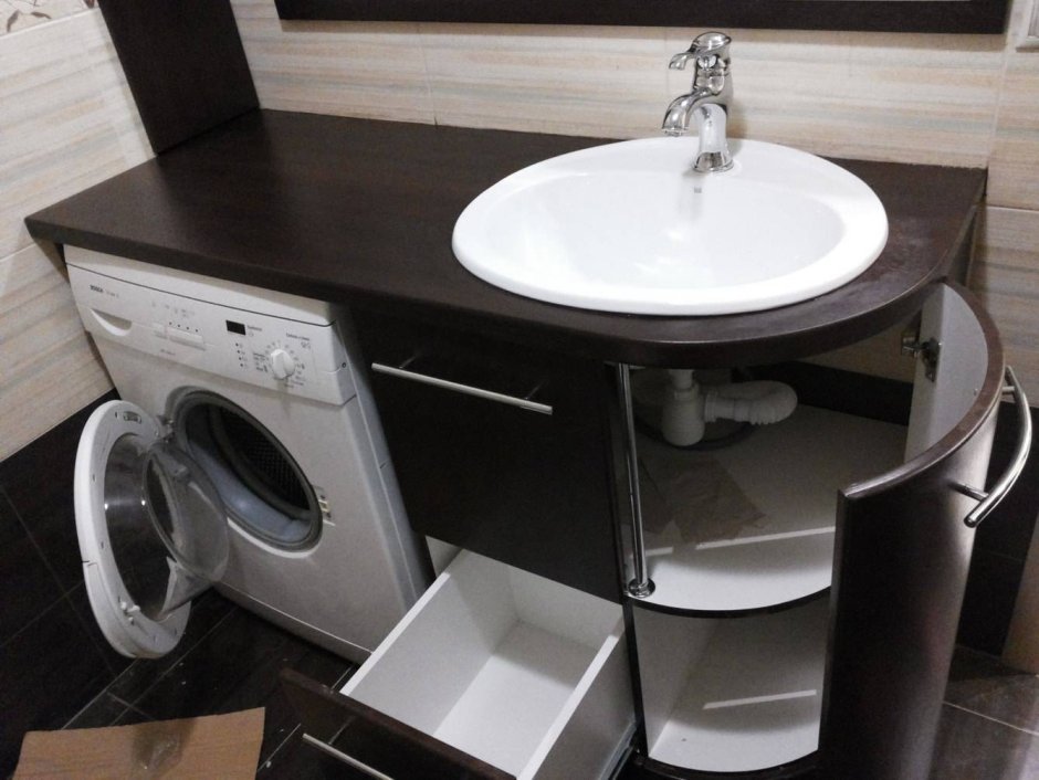 Тумбы под умывальник в ванную со столешницей