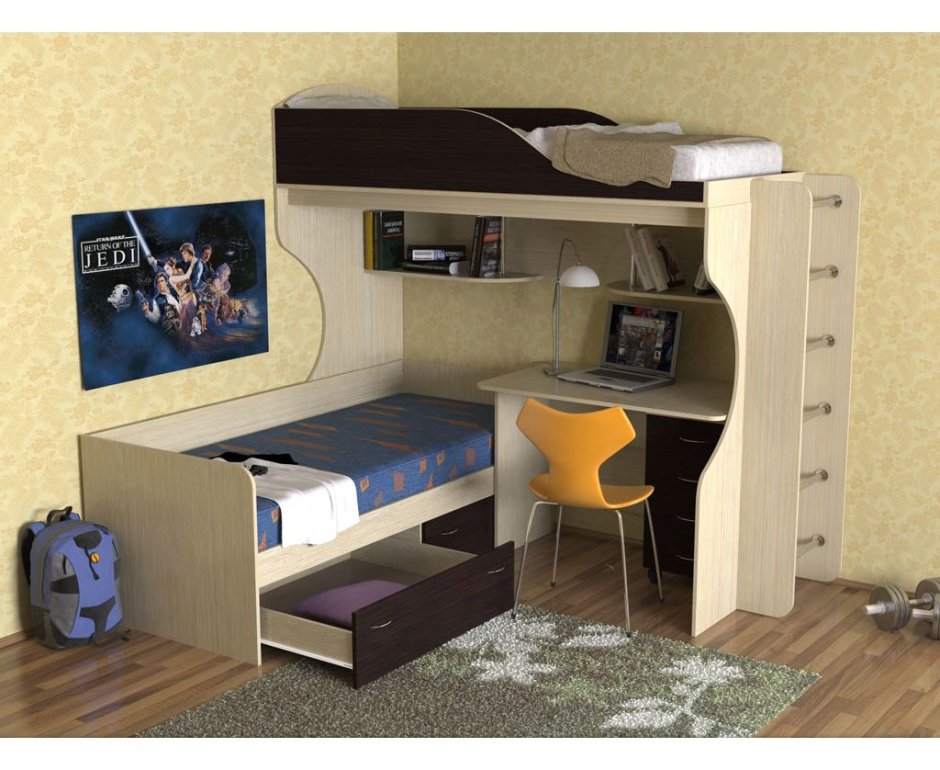 Кровать дуэт 4 СЛАВМЕБЕЛЬ