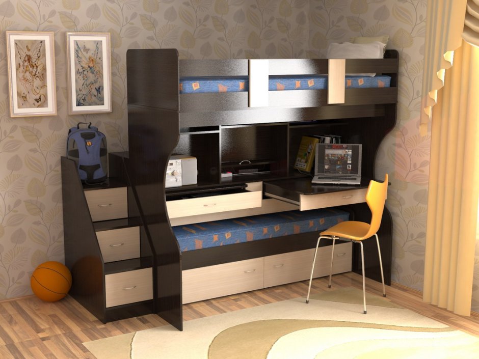 Кровать дуэт 4 СЛАВМЕБЕЛЬ