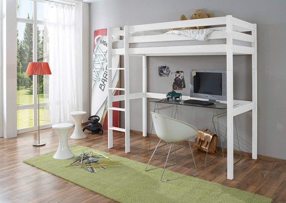 Икеа детская кровать чердак с рабочей зоной