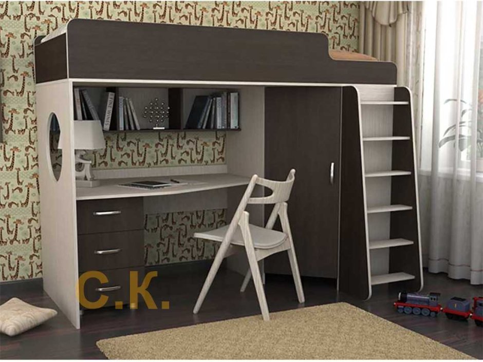 Ikea кровать чердак с рабочей зоной