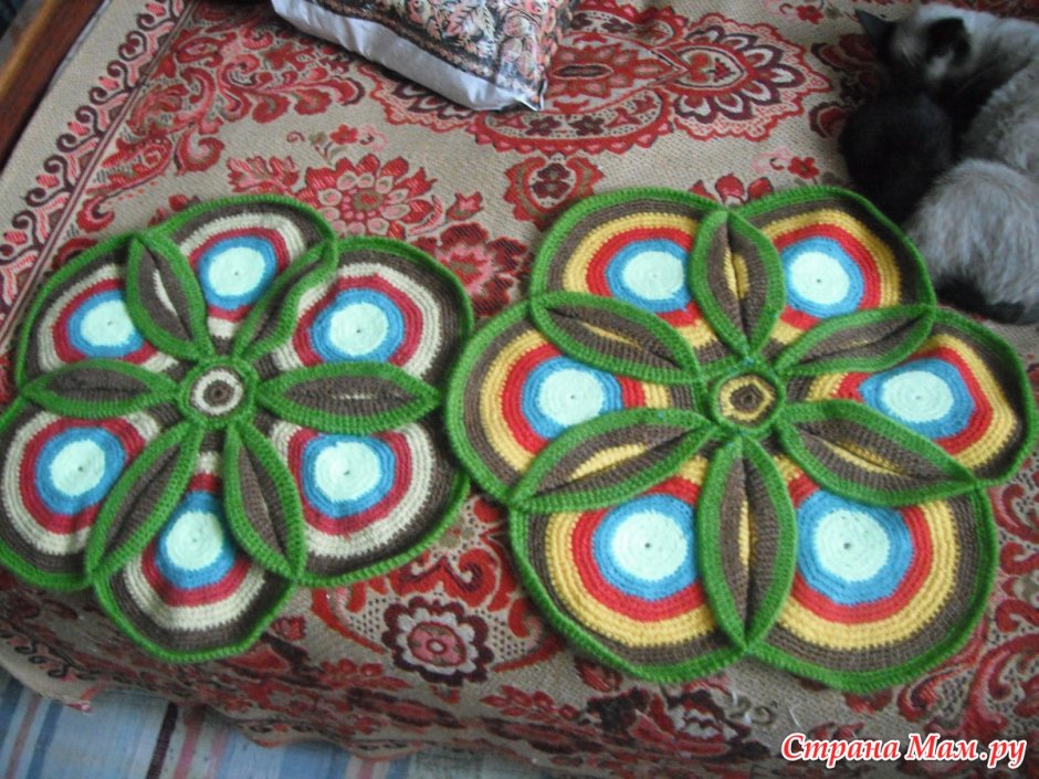 Вязание крючком ковриков на стулья