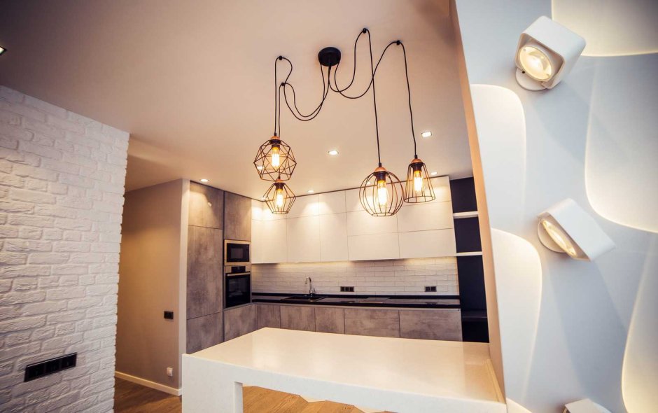 Свет над барной стойкой лофт