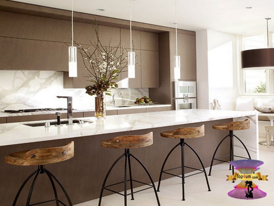 Светильники над барной стойкой