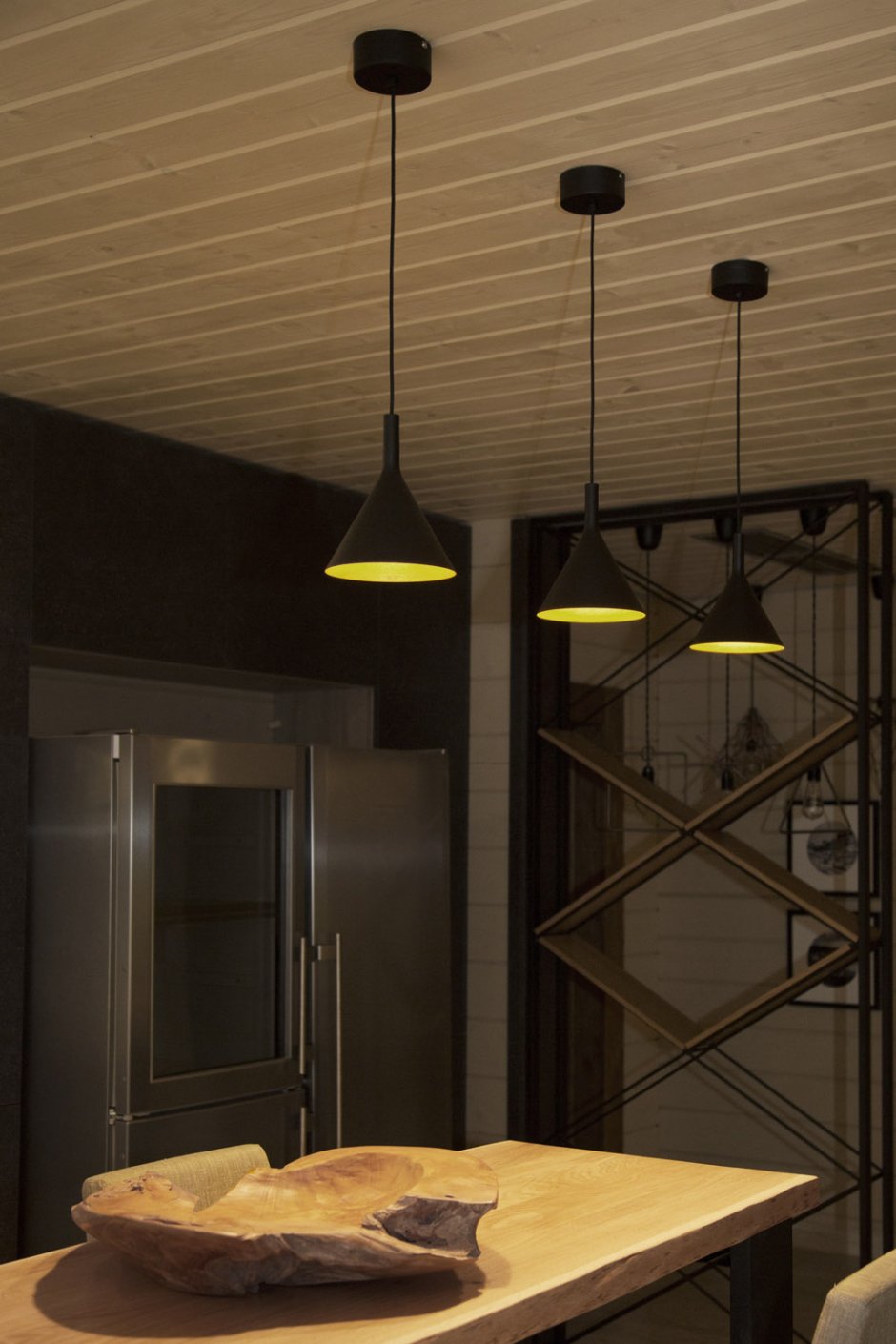 Освещение над барной стойкой лофт