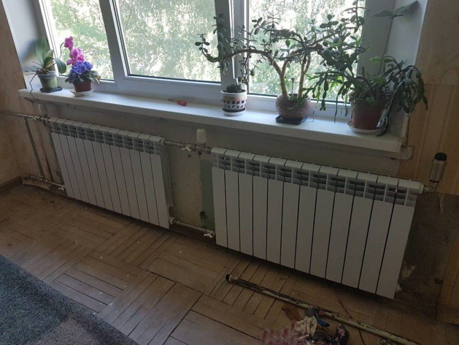 Внутрипольный конвектор балконная дверь