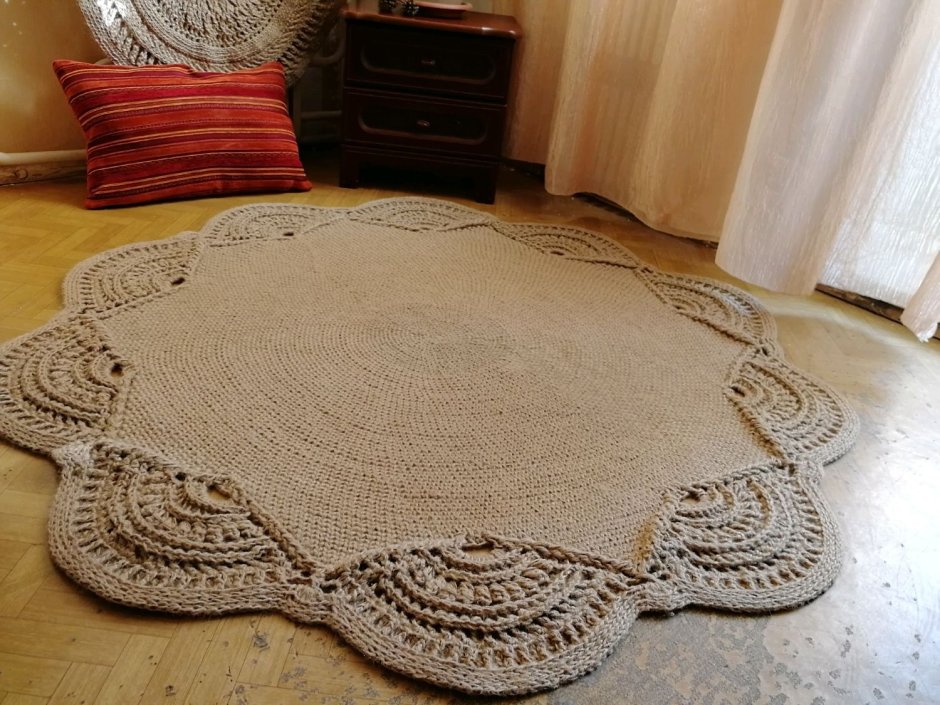 Коврик из джутового каната