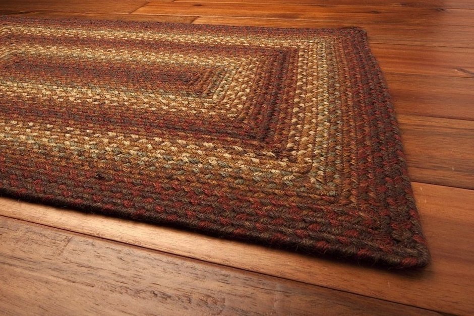 Джутовый коврик крючком овальный