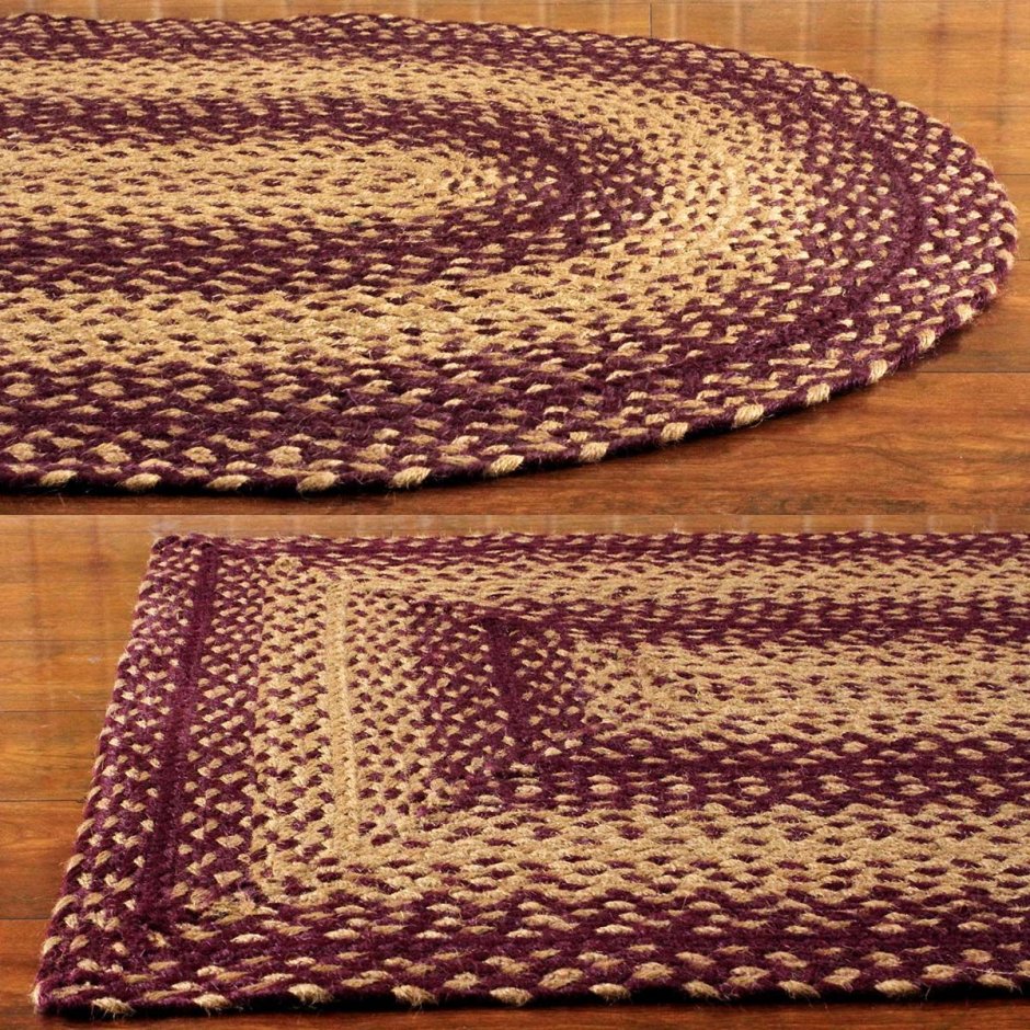 Коврик из джута крючком