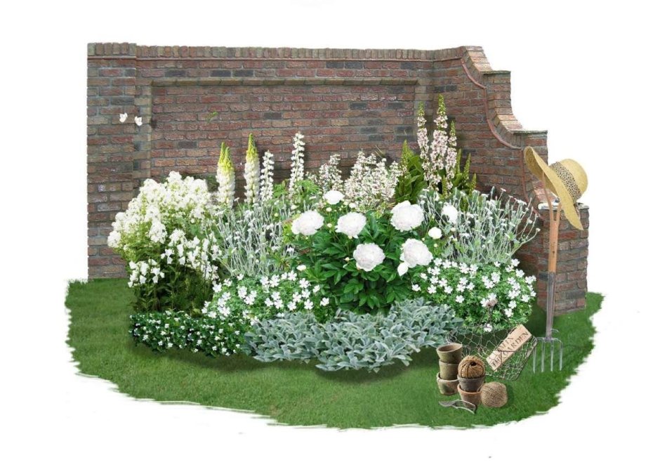 Клумба с почвопокровными розами