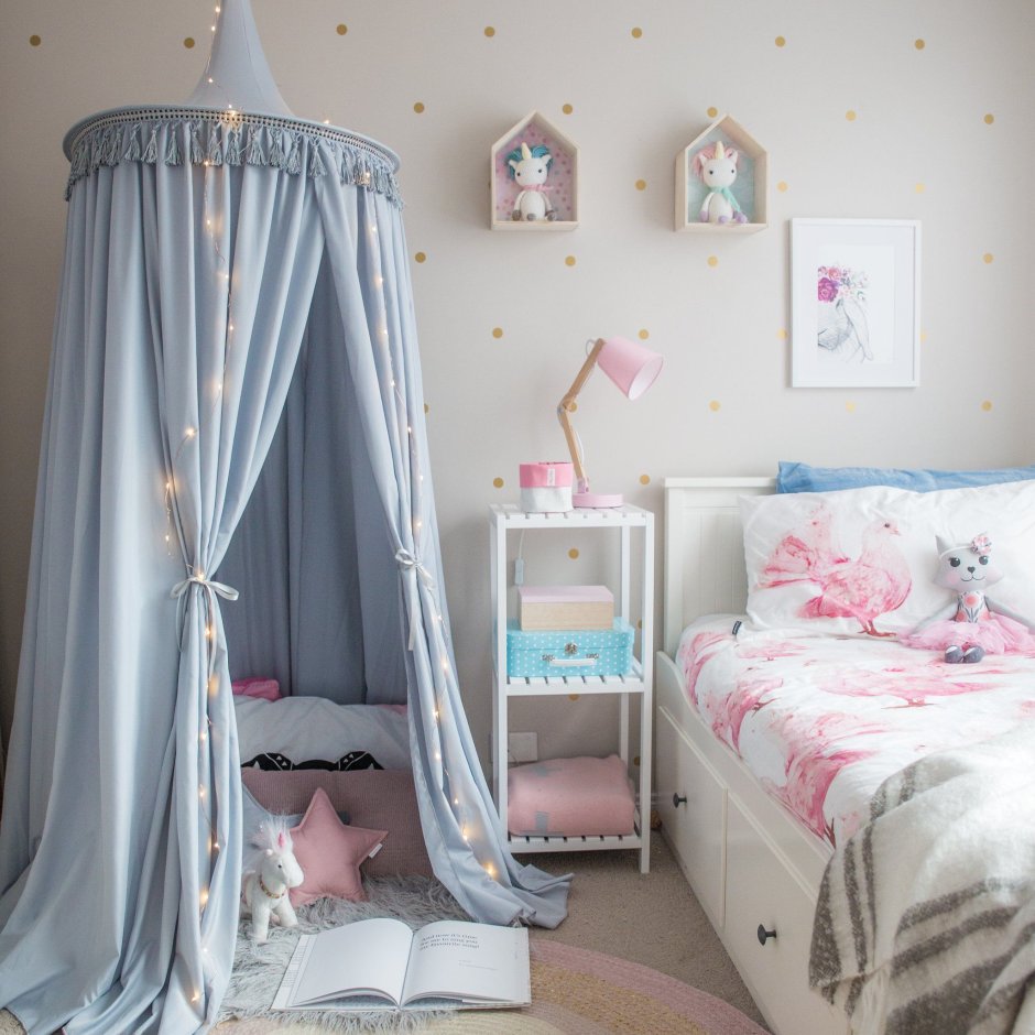 Детская кровать с балдахином для девочки