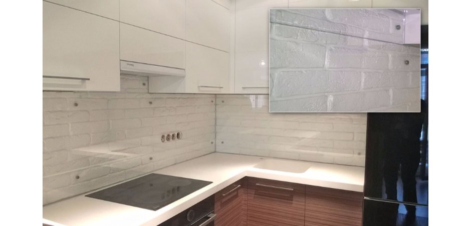 Фартук из кирпичиков