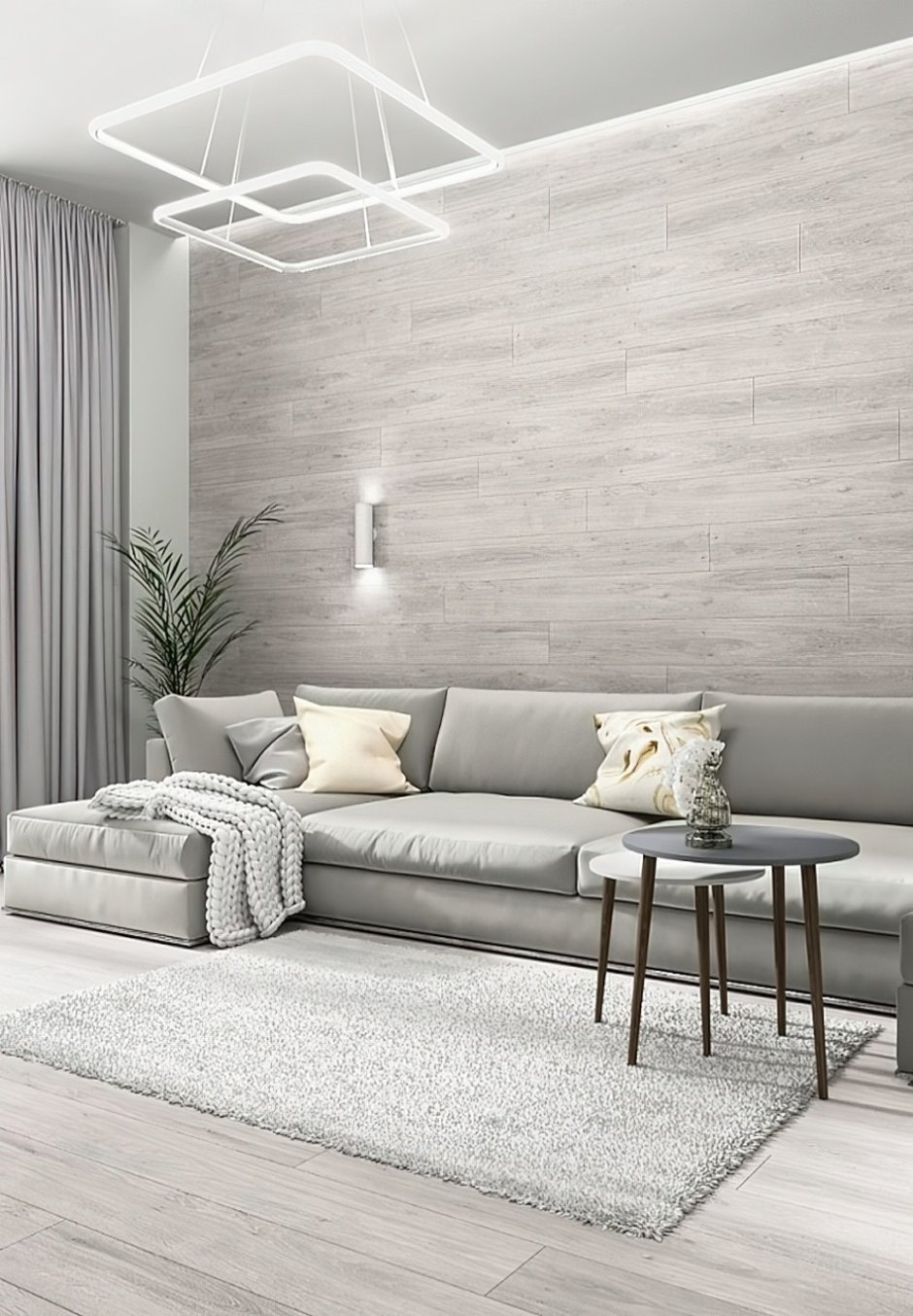 Светло серый интерьер