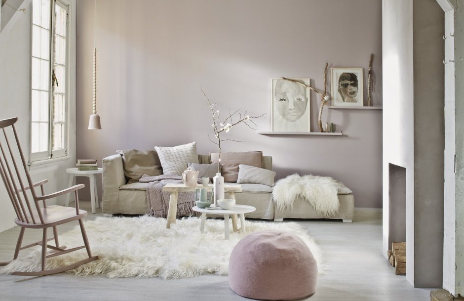 Серый кашемир цвет стен в интерьере