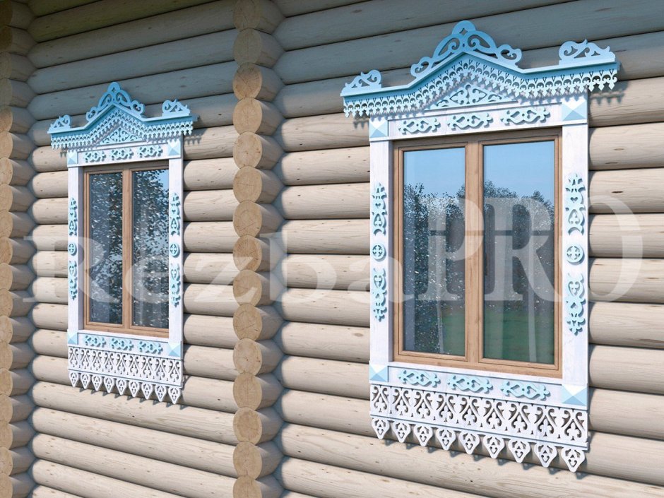 Украшение фасада деревянного дома