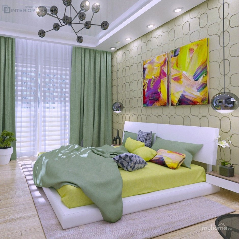 Планировка узкой спальни