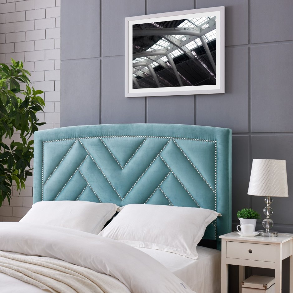 Кровать мягкая геометрия