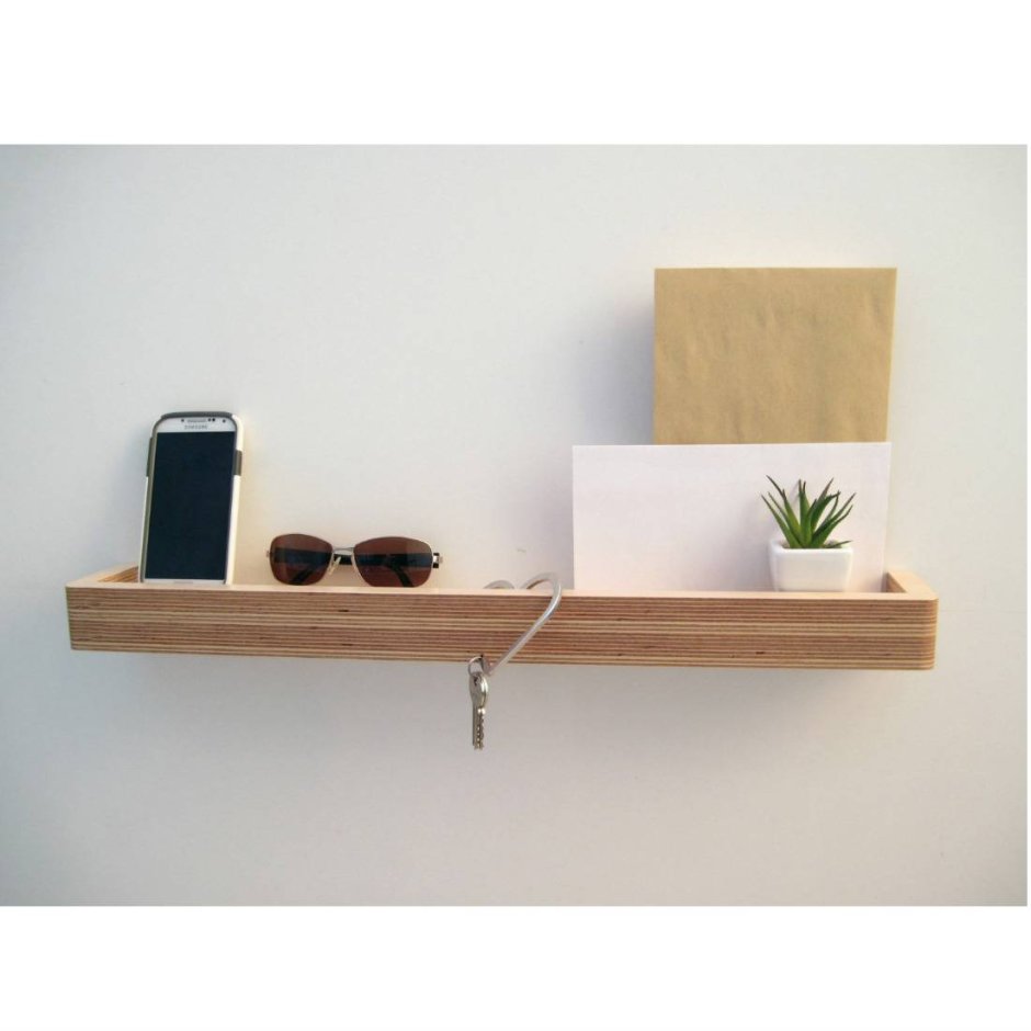 Полка "Wall Shelf-s (bas WL-001)" белая