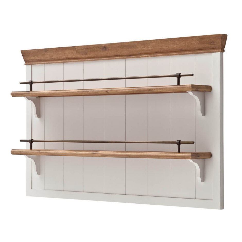 Полка с ограничителем деревянная