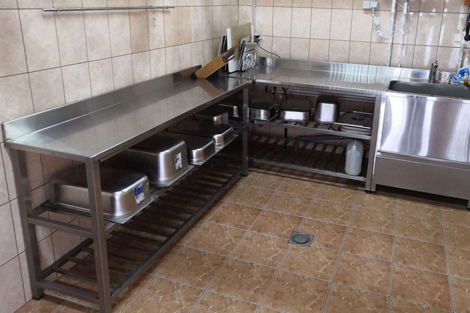 Барная столешница из нержавейки