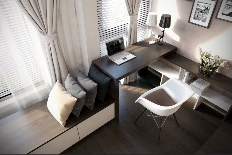 Комната кабинет с диваном