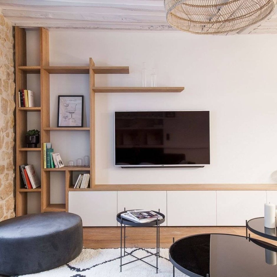 Интерьер прямоугольной комнаты