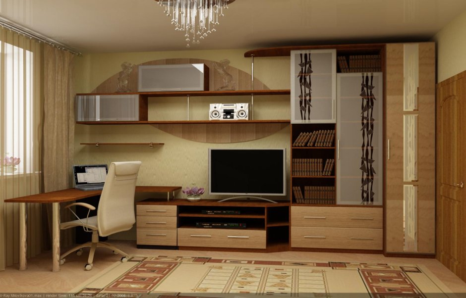 Перегородка для зонирования кухни и гостиной