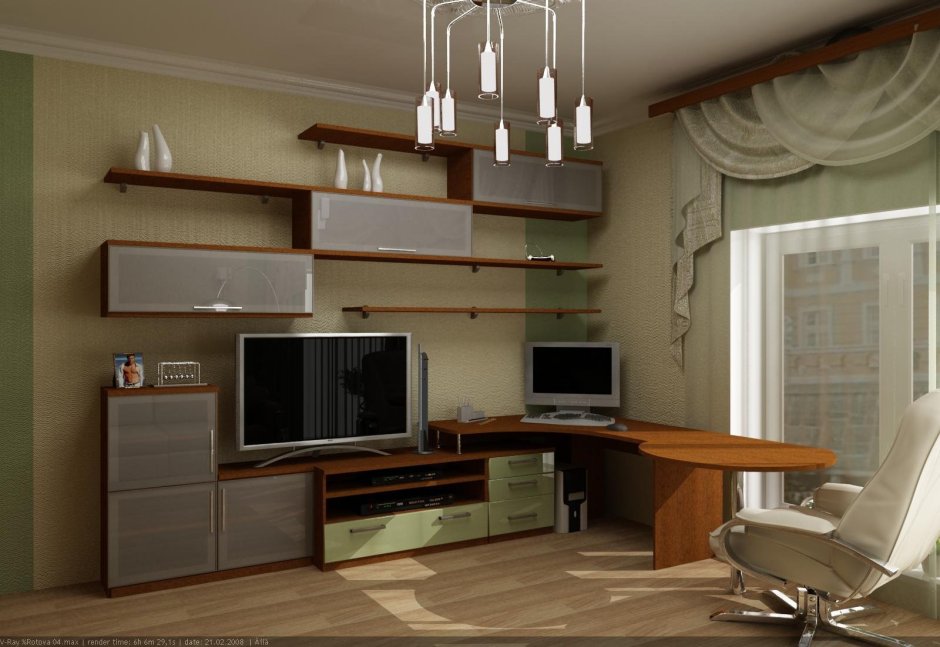 Стенка для кабинета домашнего