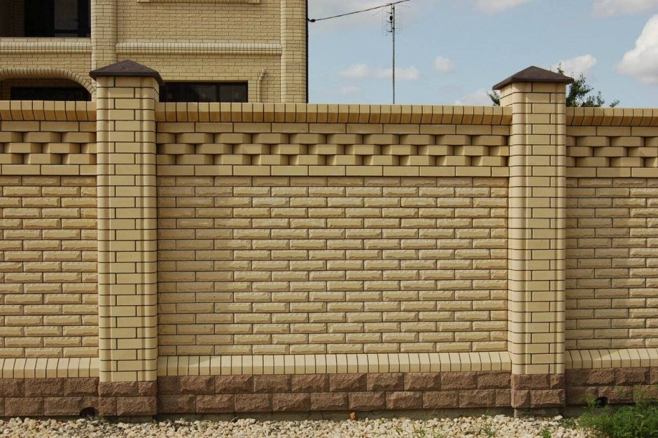 Забор из габионов