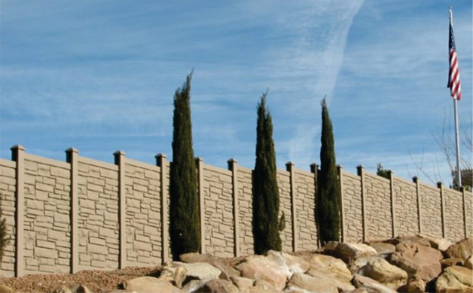 Забор из артбетона