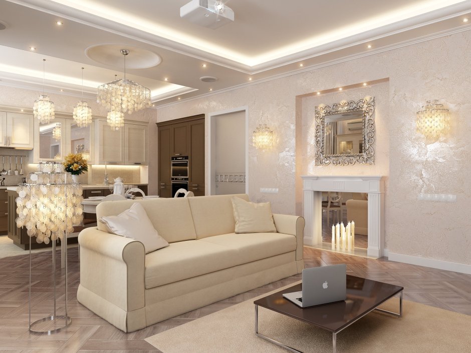 Потолок в гостиной