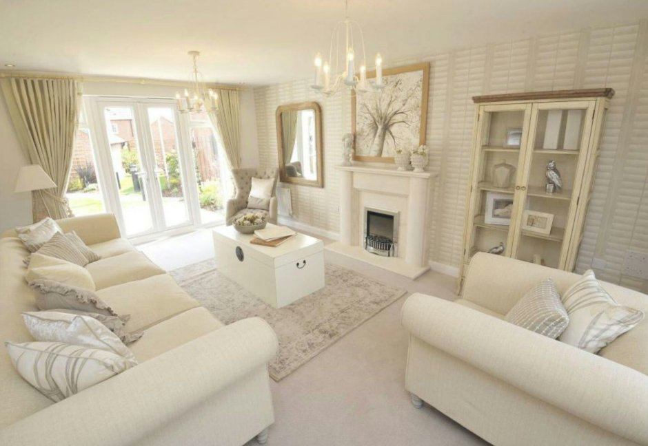 Гостиная в кремовом цвете