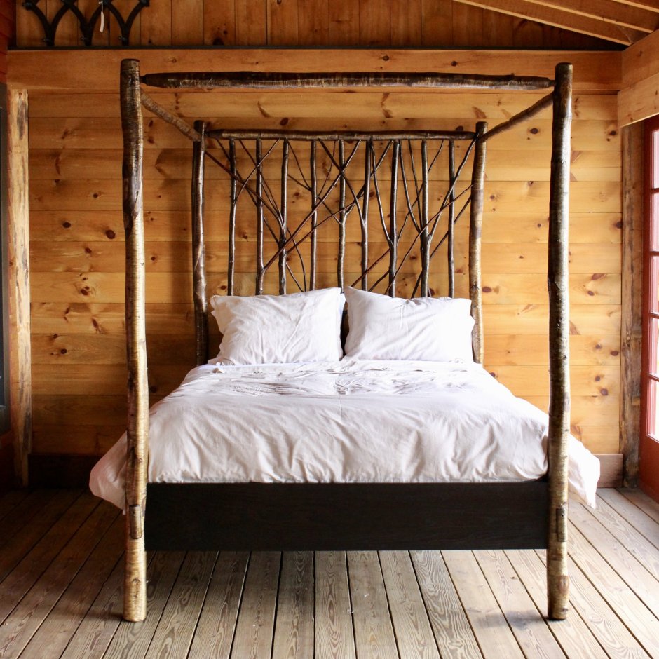 Кровать в стиле рустик