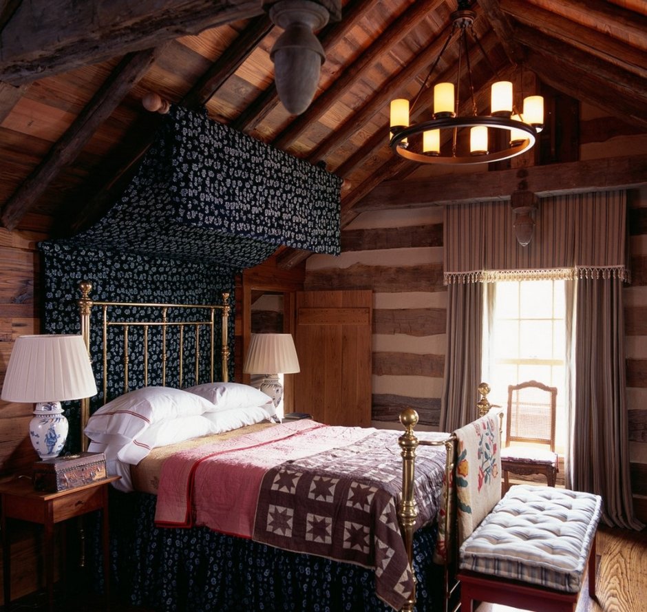 Спальня в деревенском домике