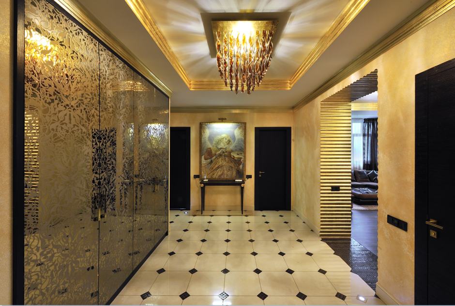 Интерьерные картины с золотом