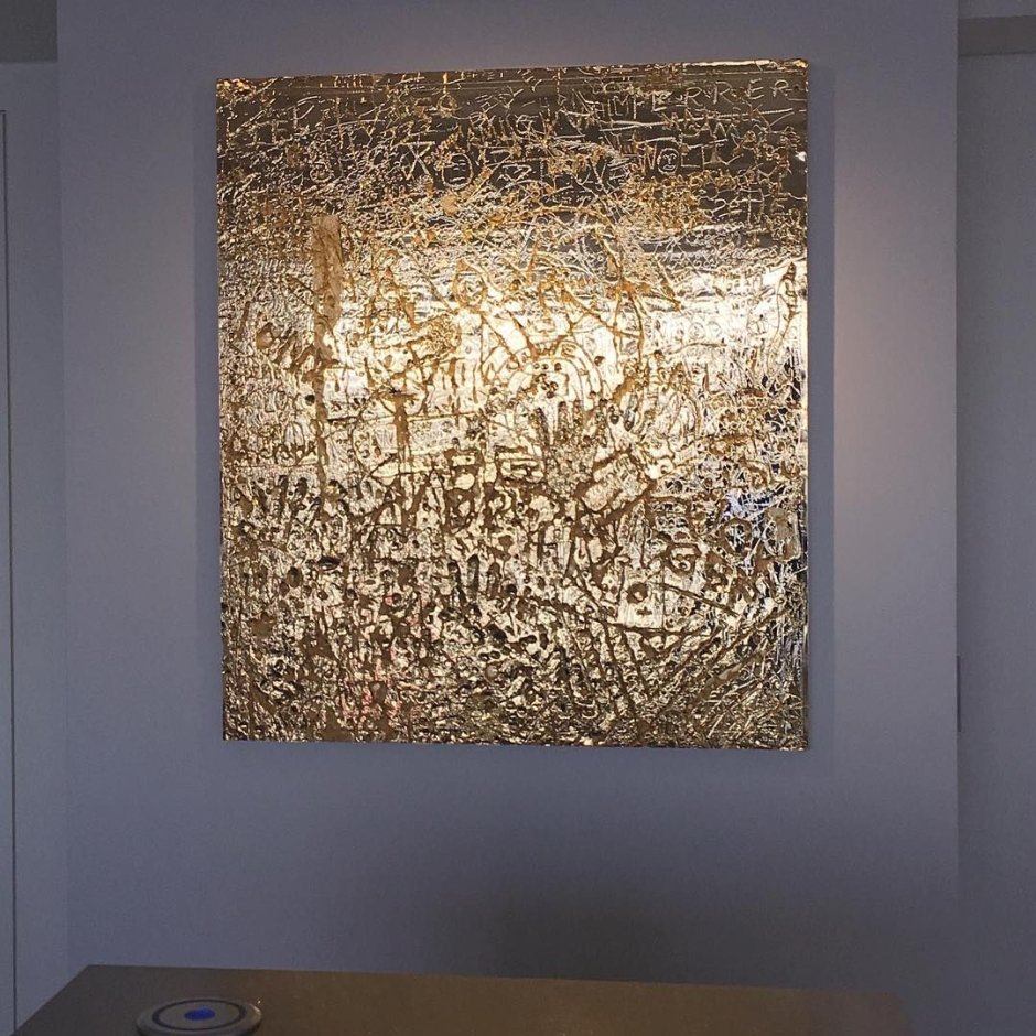 Интерьерные картины золотым маркером