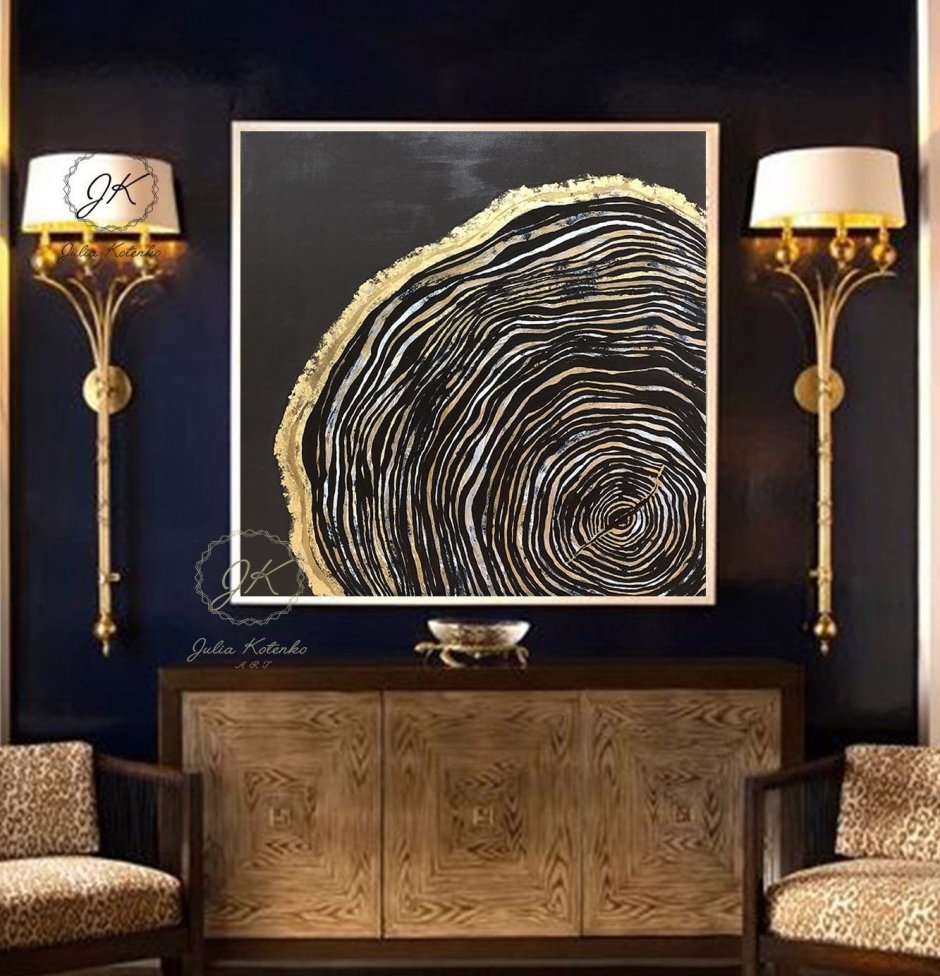 Панно с сусальным золотом