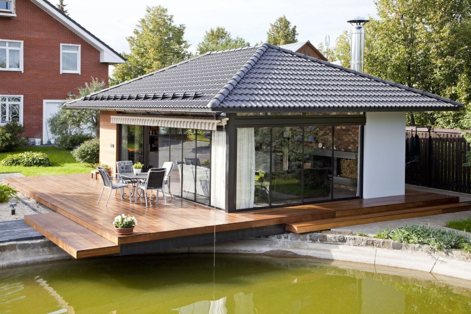 Алютех 100 раздвижка беседка