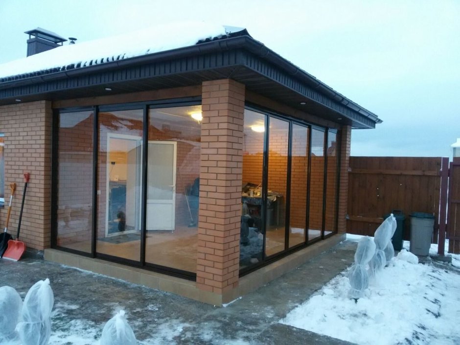 Беседка со стеклопакетами