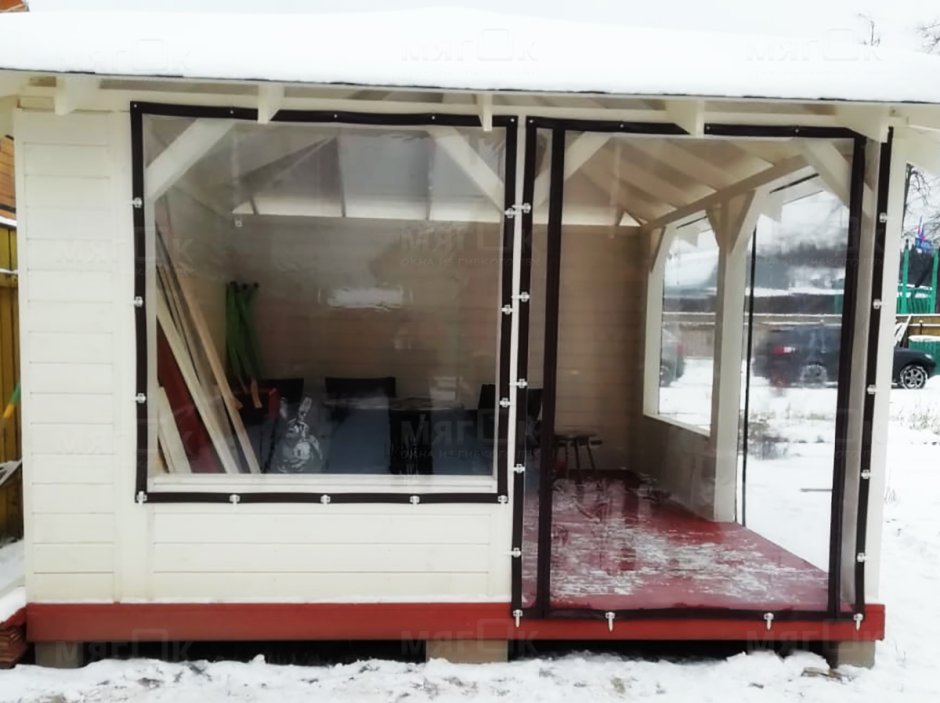 Крепление гибких окон