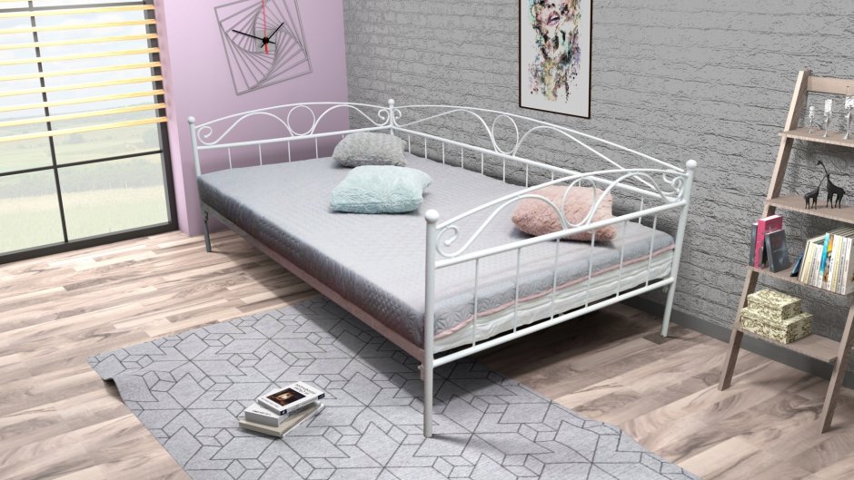 Металлическая кровать Sofa 120х200