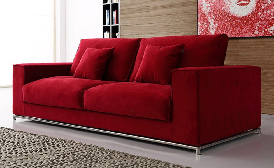 Диван бордовый раскладной